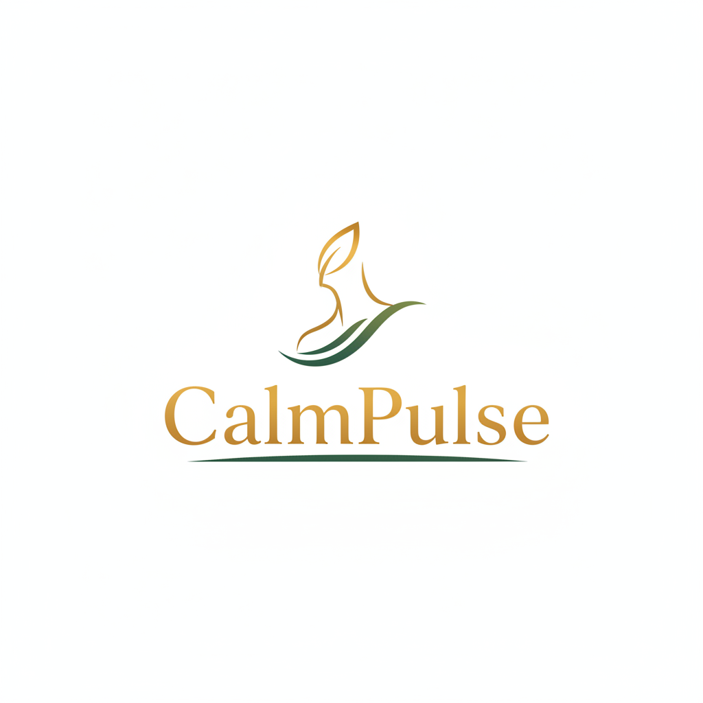CalmPulse Logo - Gold Green